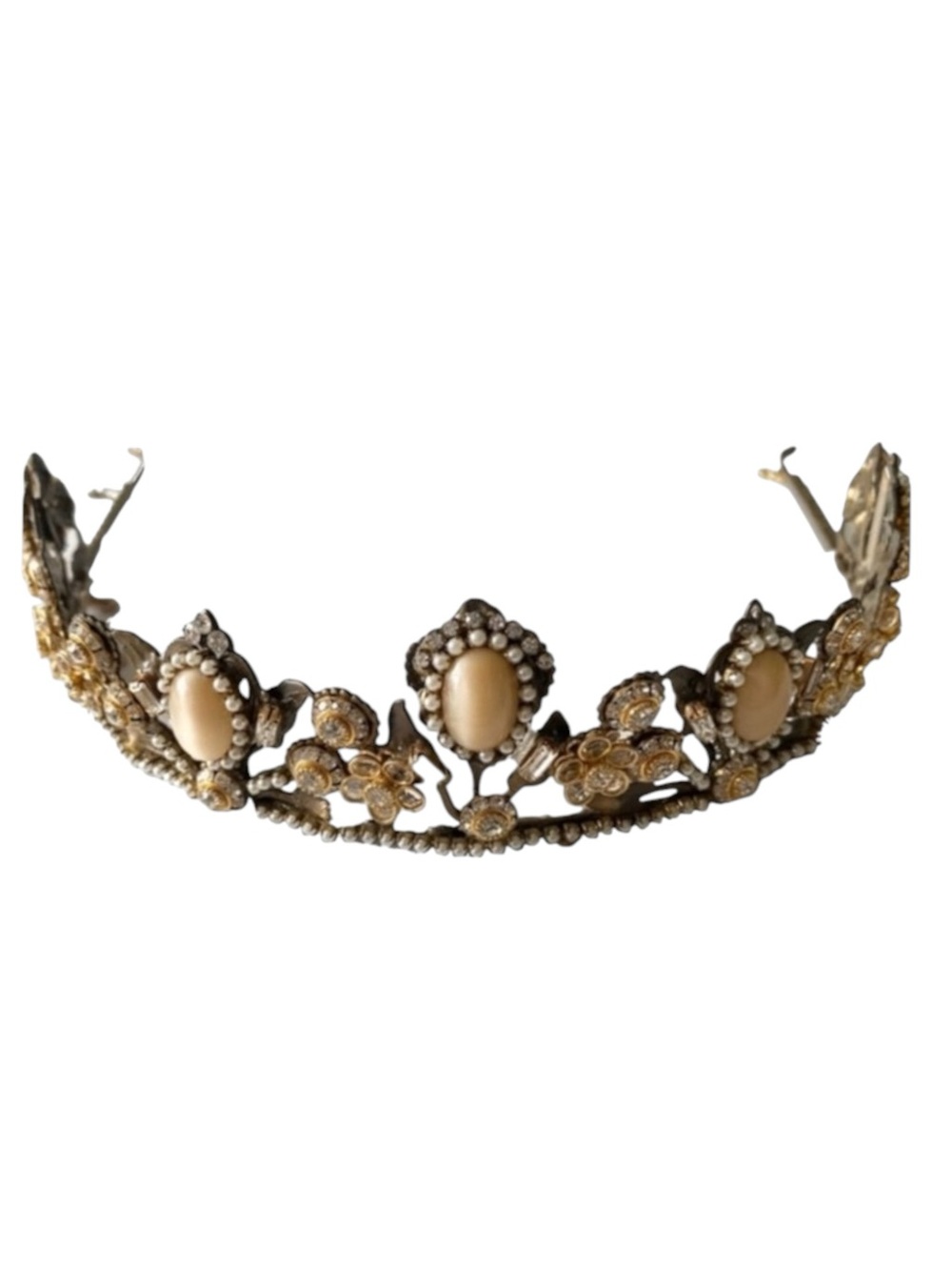 Vintage: Mari Elena ᪥ Moonstone Floral Swarovski Crystal Bridal Tiara ᪥ Luxury - Picture 13 of 16